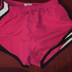 Cute dry-fit pink black and white shorts